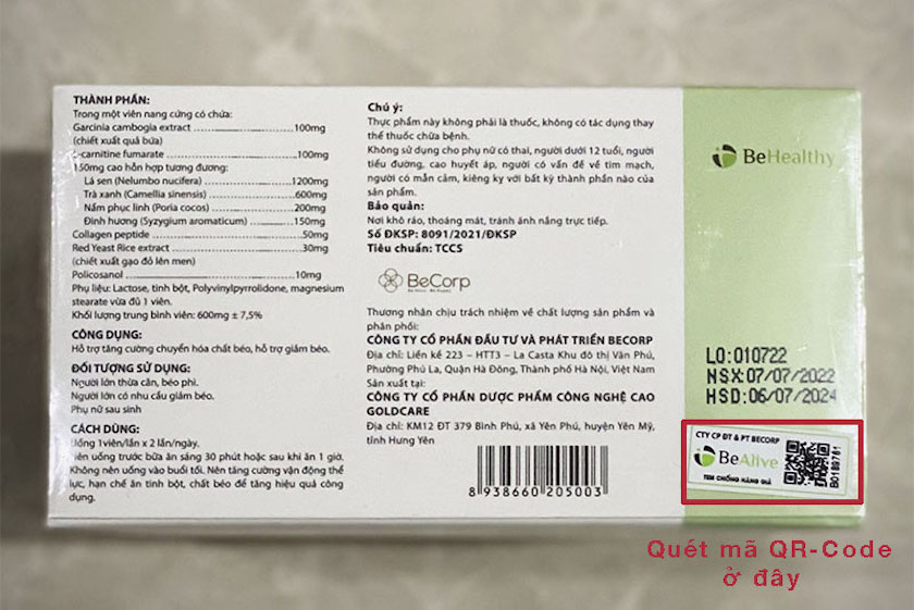 Tem chống giả Slim Be – Cách nhận biết hàng chính hãng.